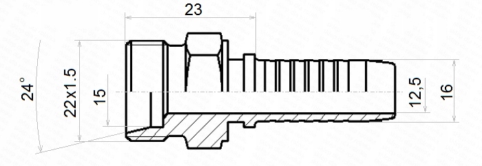 CEL ZAKUCIE DN16 1-2SN M22x1.5 HYDROLIDER Numer katalogowy części A4.08.16.022