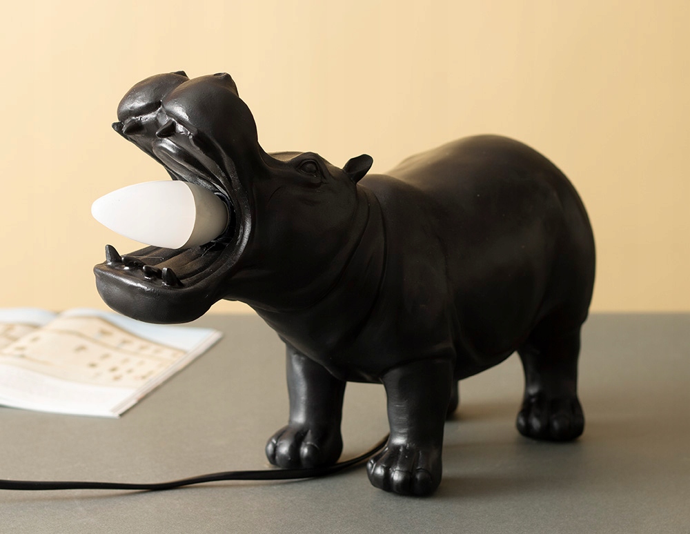 LAMPA stołowa HIPOPOTAM czarny mat Kolekcja Lamp