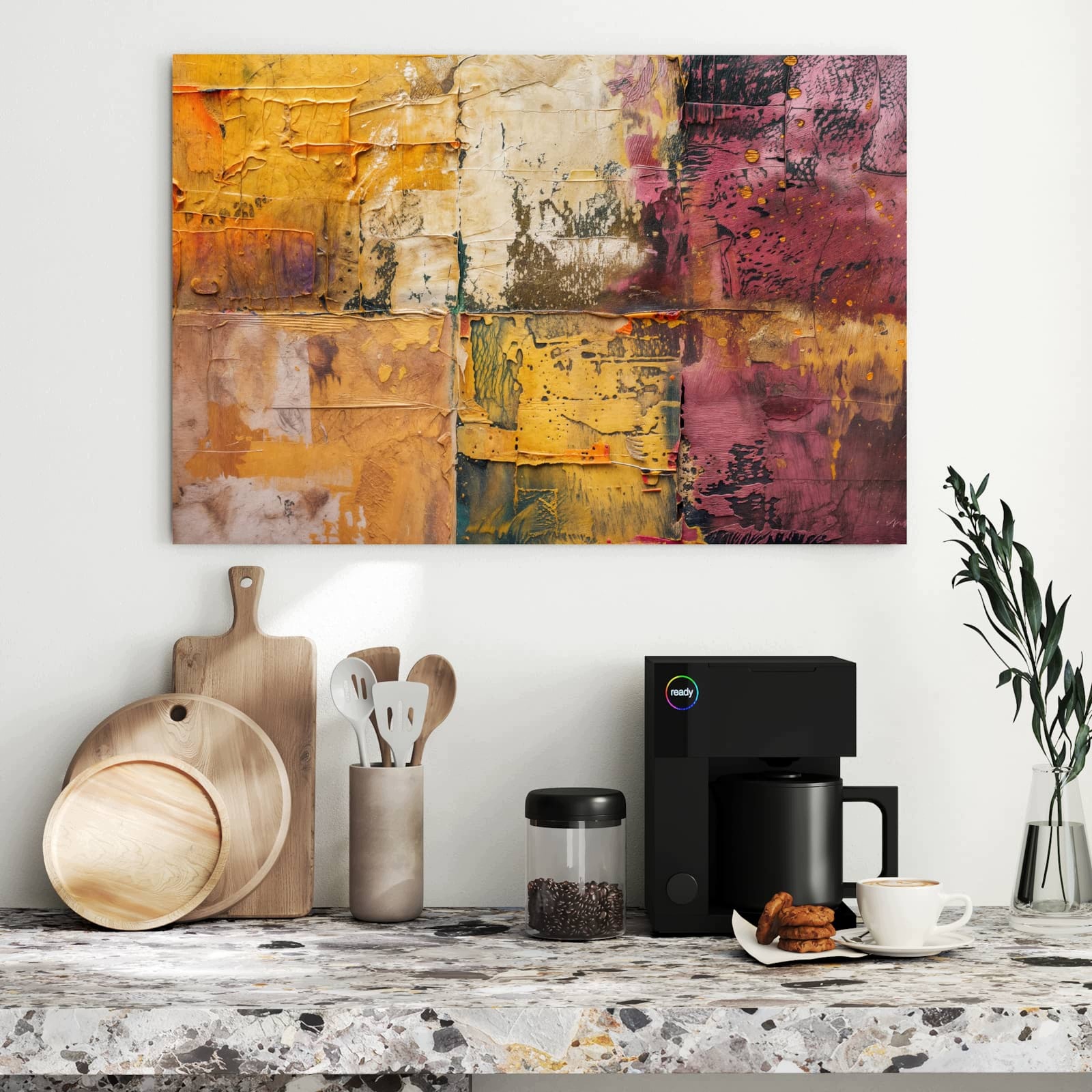 Magnetická tabule Umění Kolaž Textura 90 × 60 cm