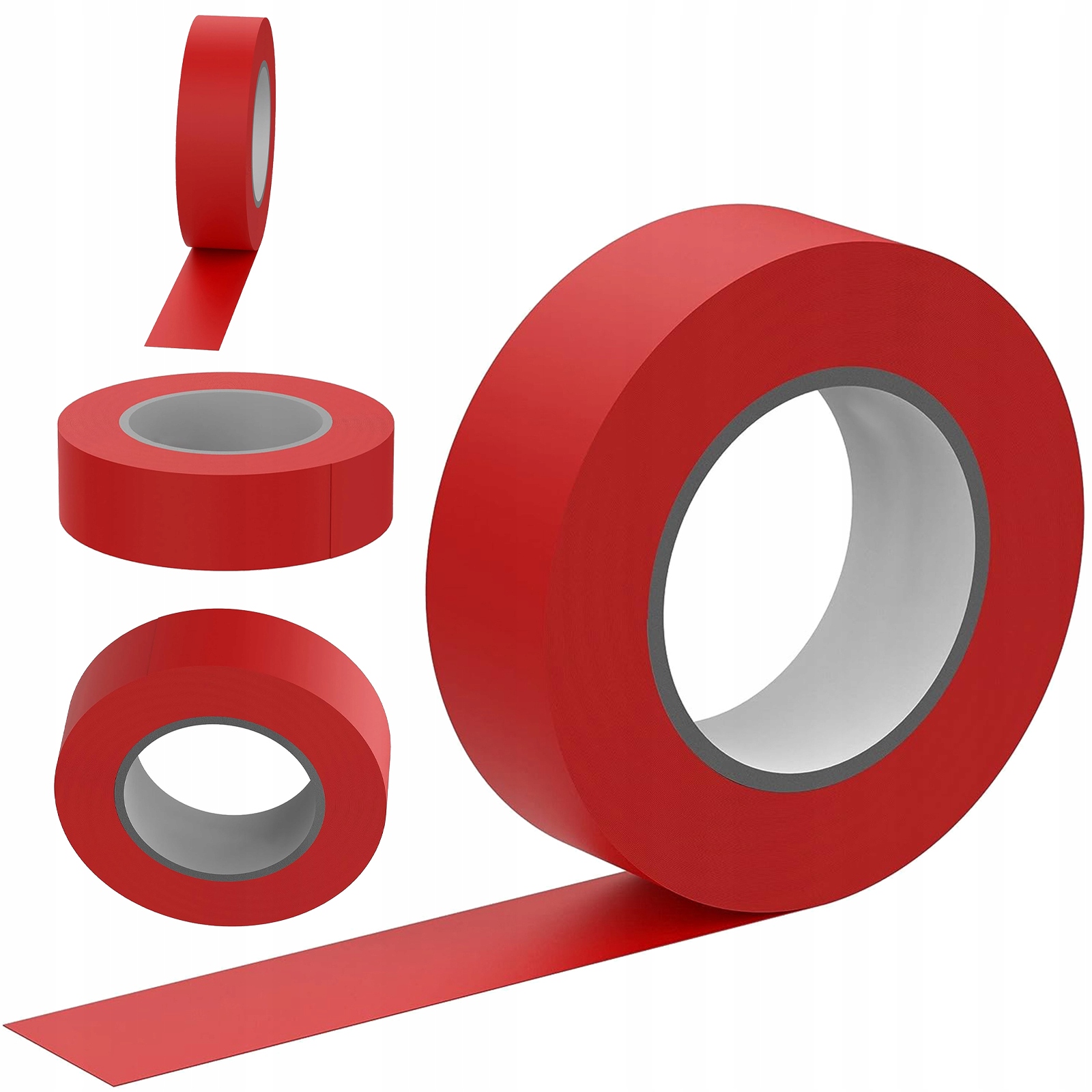 MOCNA TAŚMA IZOLACYJNA WODOODPORNA CZERWONA 10m