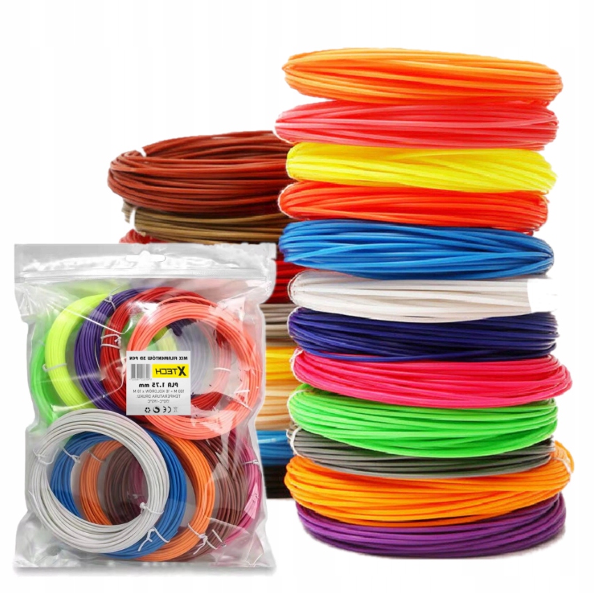 WKŁAD FILAMENT do DŁUGOPISU 3D 20 Kolorów PLA 200m