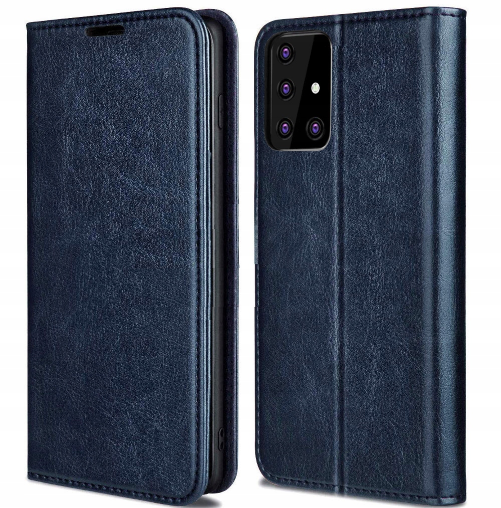 

Etui Skóra Na Magnes + Szkło do Samsung Galaxy A71