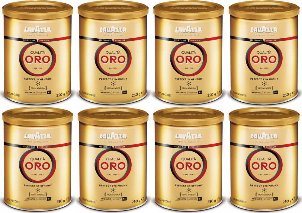Kawa mielona Lavazza Qualita Oro puszka 250g x8