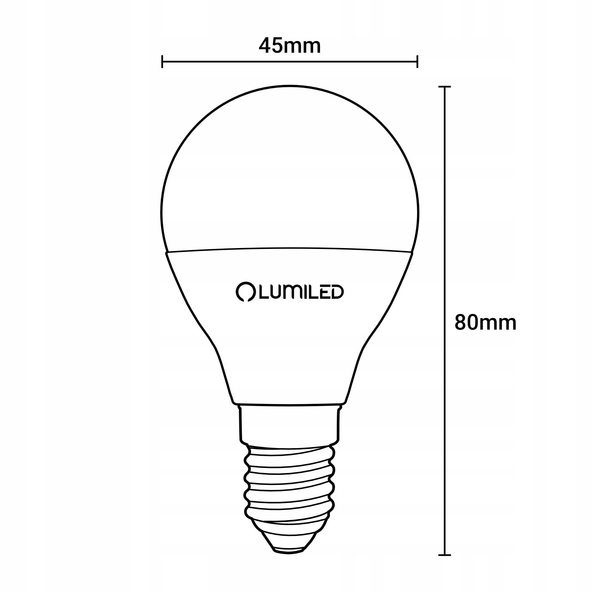 6x Żarówka LED E14 Kulka 5W 40W 3000K LUMILED Waga produktu z opakowaniem jednostkowym 0 kg