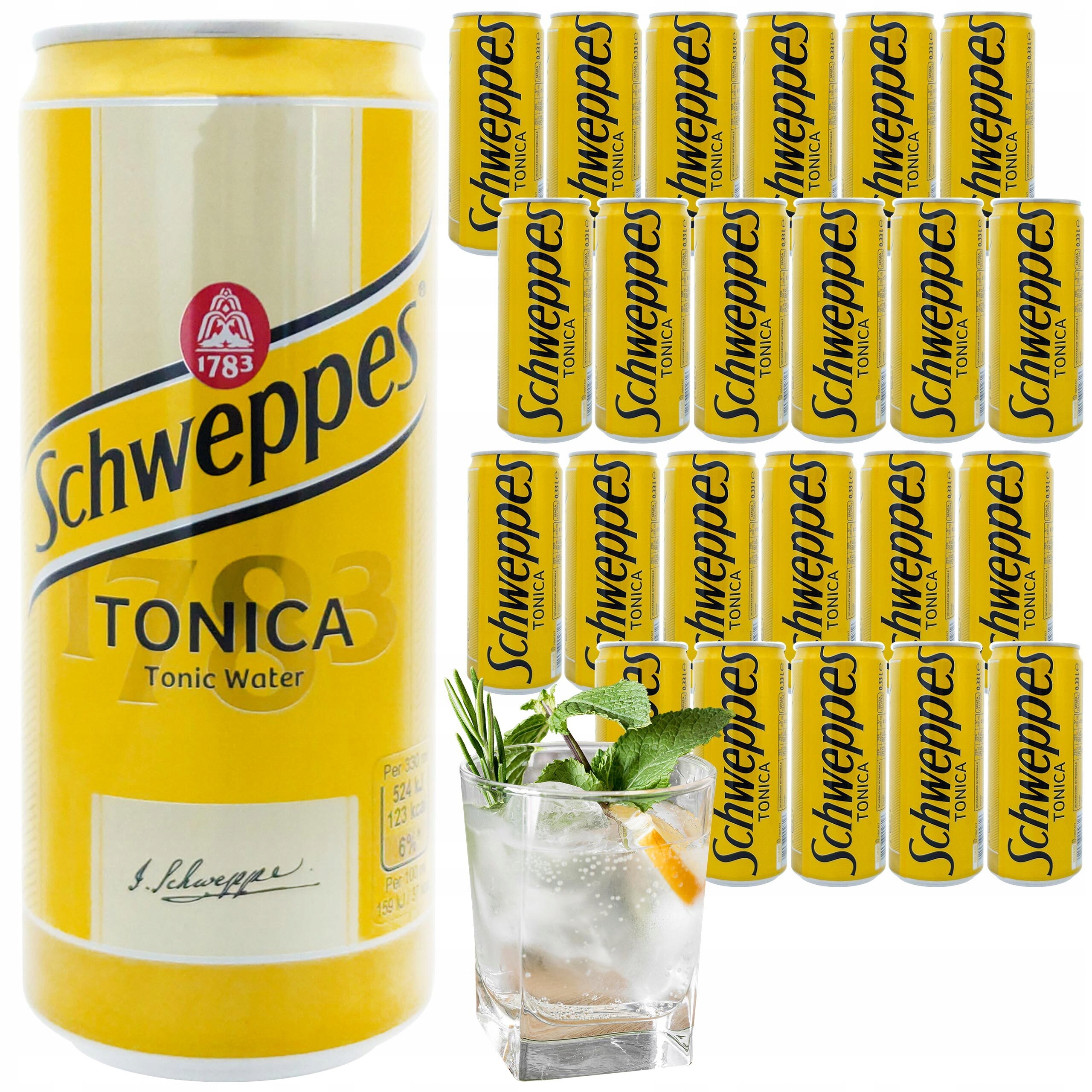 Schweppes Tonic Water sycený nápoj 24 x 330ml tonik