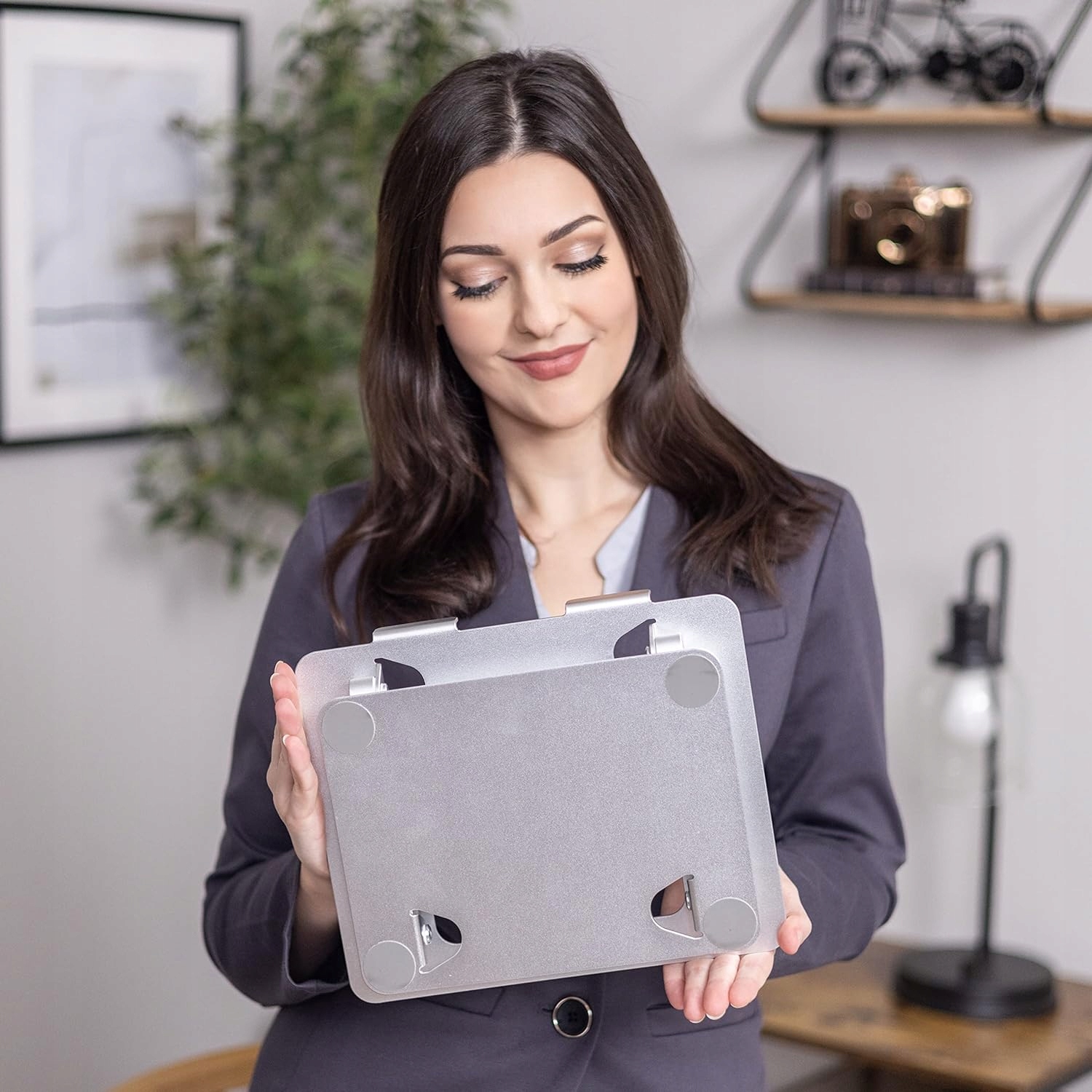 STOLIK POD LAPTOPA TABLET PODSTAWKA ALUMINIOWY REGULOWANY SKŁADANY STOJAK Kod producenta 2023-001