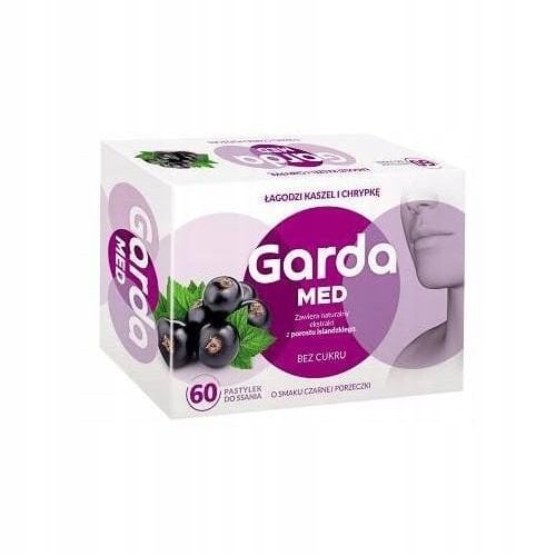 

Garda Med, czarna porzeczka, past. do ssania, 60sz