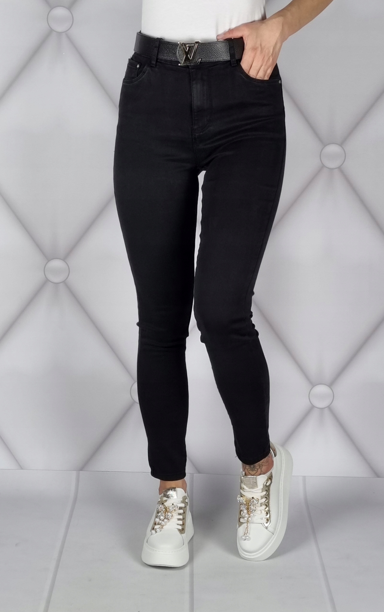 SPODNIE CZARNE M.SARA PLUS SIZE ROZMIAR 36/3XL Marka M.Sara