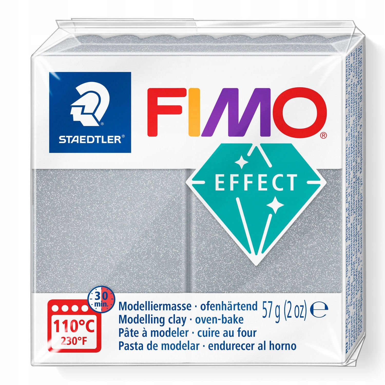 Modelina FIMO effect 57g - 81 srebrny metaliczny