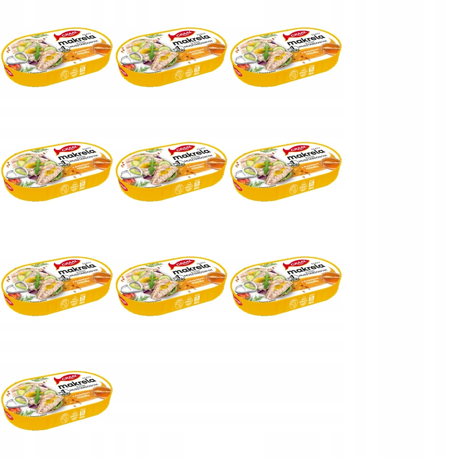 10x 170g Filety Z makreli w sosie musztardowo miodowym graal