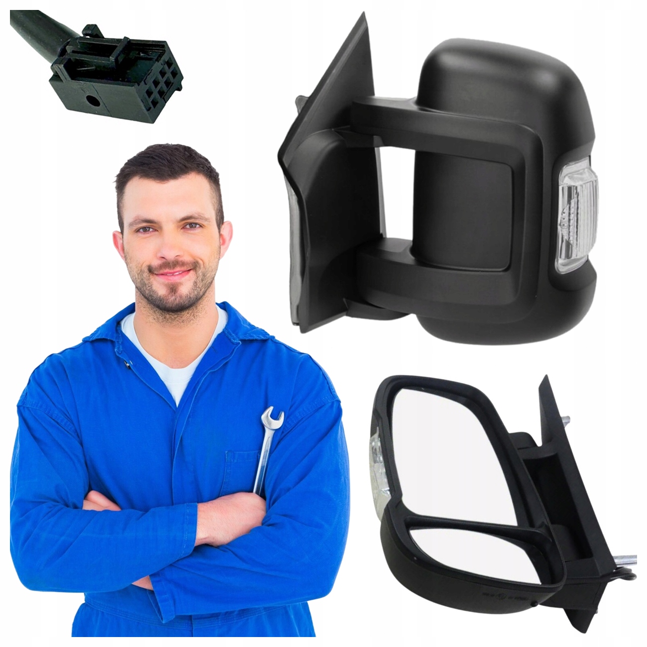 Levé Krátké Elektrické Zrcátko Ducato Boxer Jumper 2006 ->