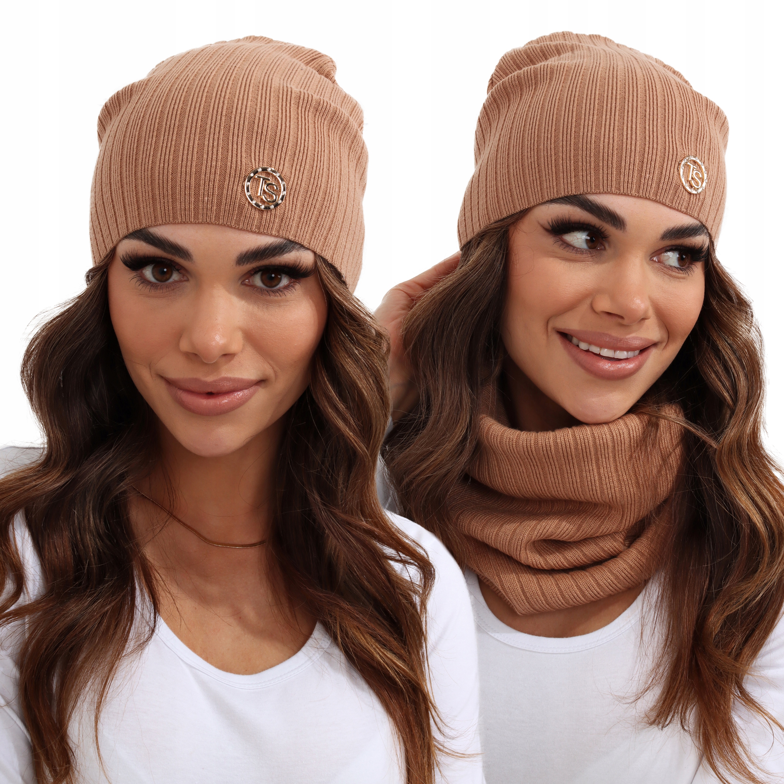 CZAPKA DAMSKA BEANIE ZIMA WIOSNA JESIEŃ SPORT PRĄŻEK WISKOZA PL KOLORY 2750