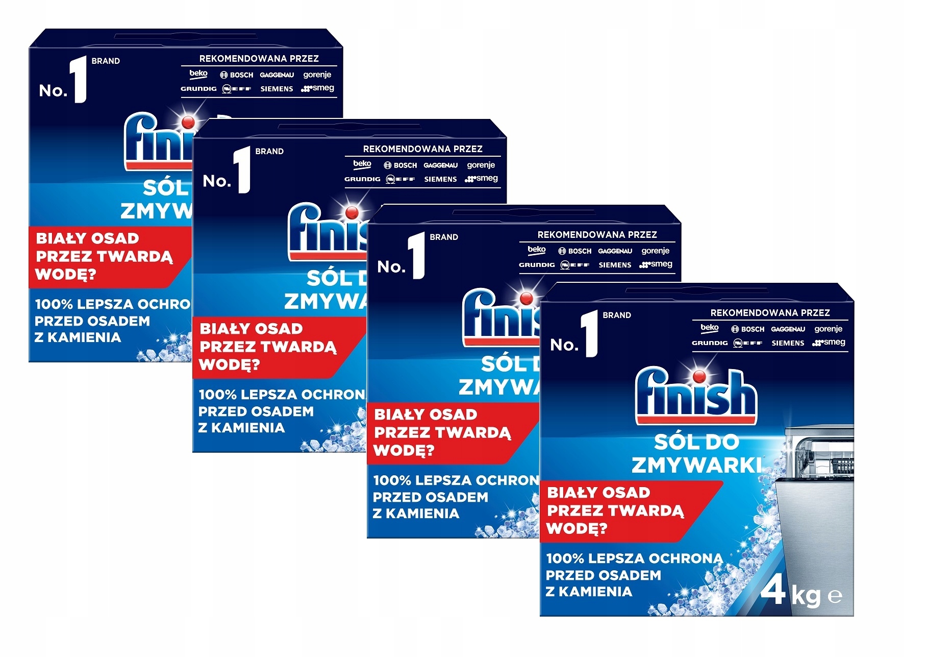 Levně Finish Ochranná sůl do myčky nádobí 4 kg x4