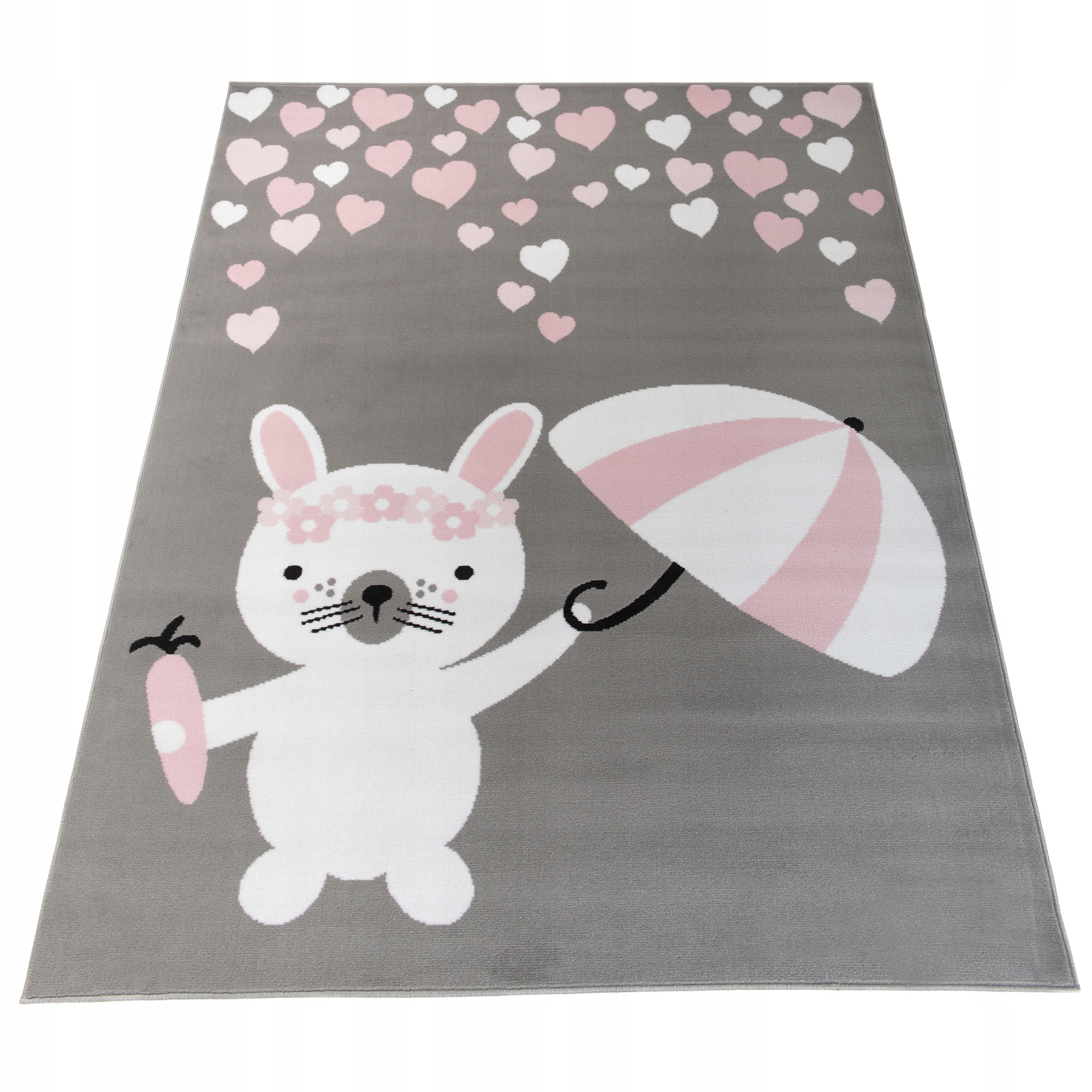 Koberec Pastelový 180x250 Pink Pro Děti Růžový Šedý