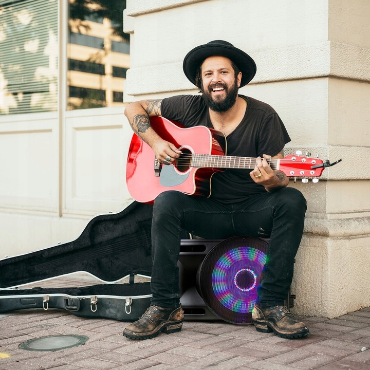 Kolumna aktywna 15'' 800W UHF BT bateria+ mikrofon/ imprezy konferencje EAN (GTIN) 8715693299724