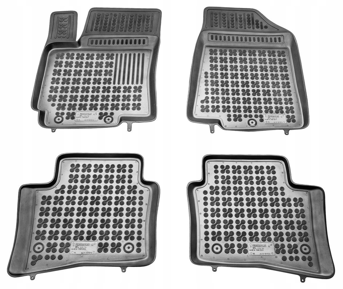 Gumové autokoberce Kia Rio III, 2011-2017