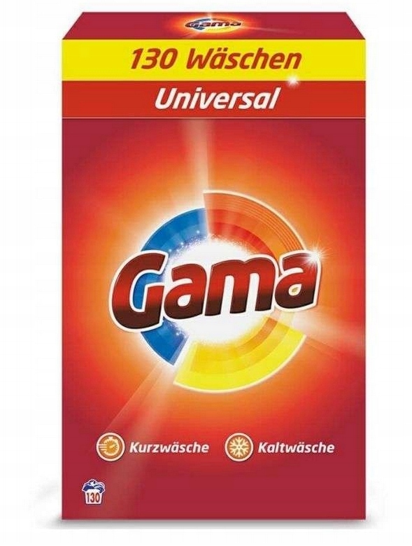 Levně Prací prášek univerzální Gama 7,8 kg 130 Praní