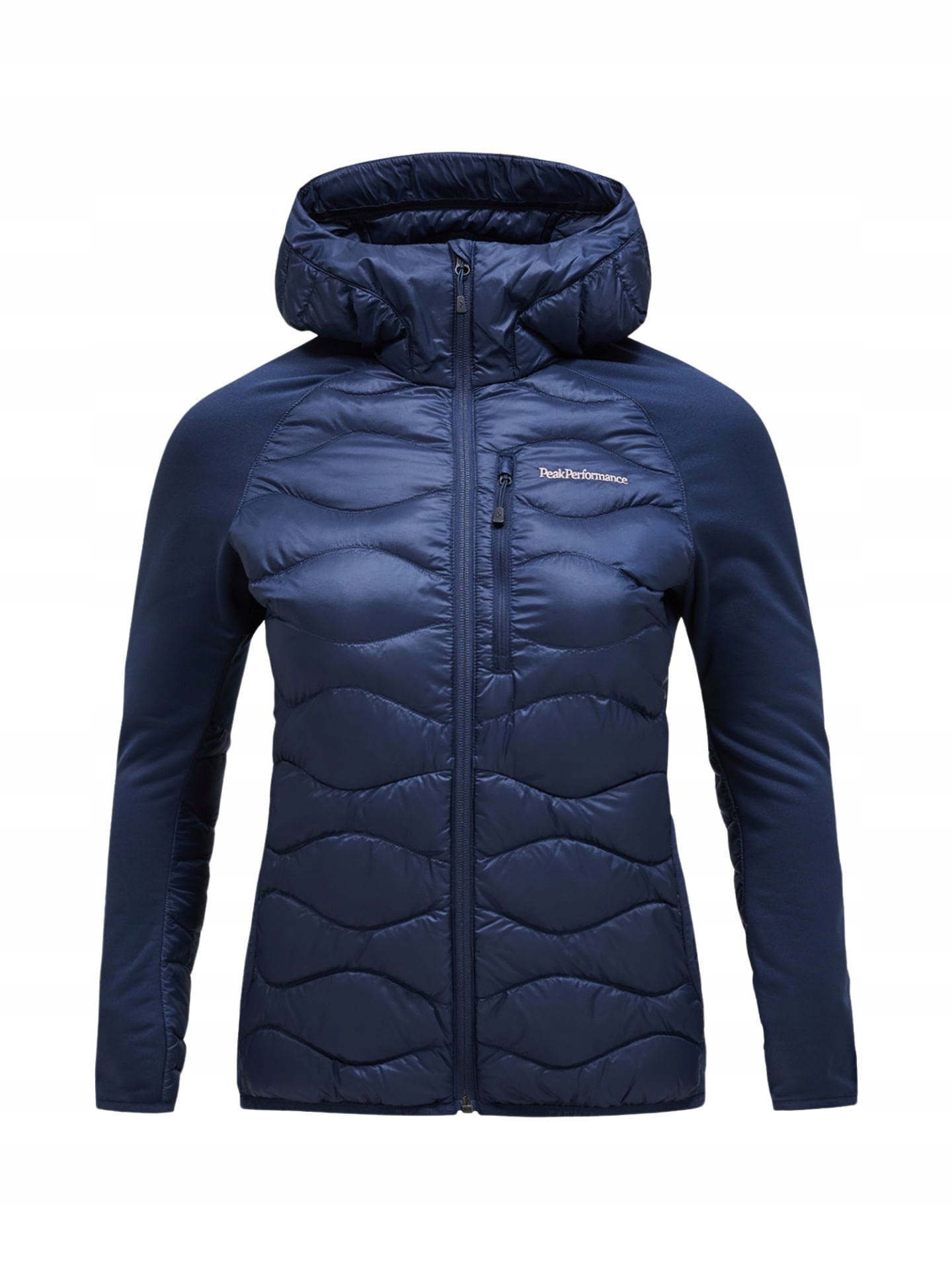 Dámská bunda Peak Performance Helium Down Hybrid Hood tmavě modrá 24/25 S