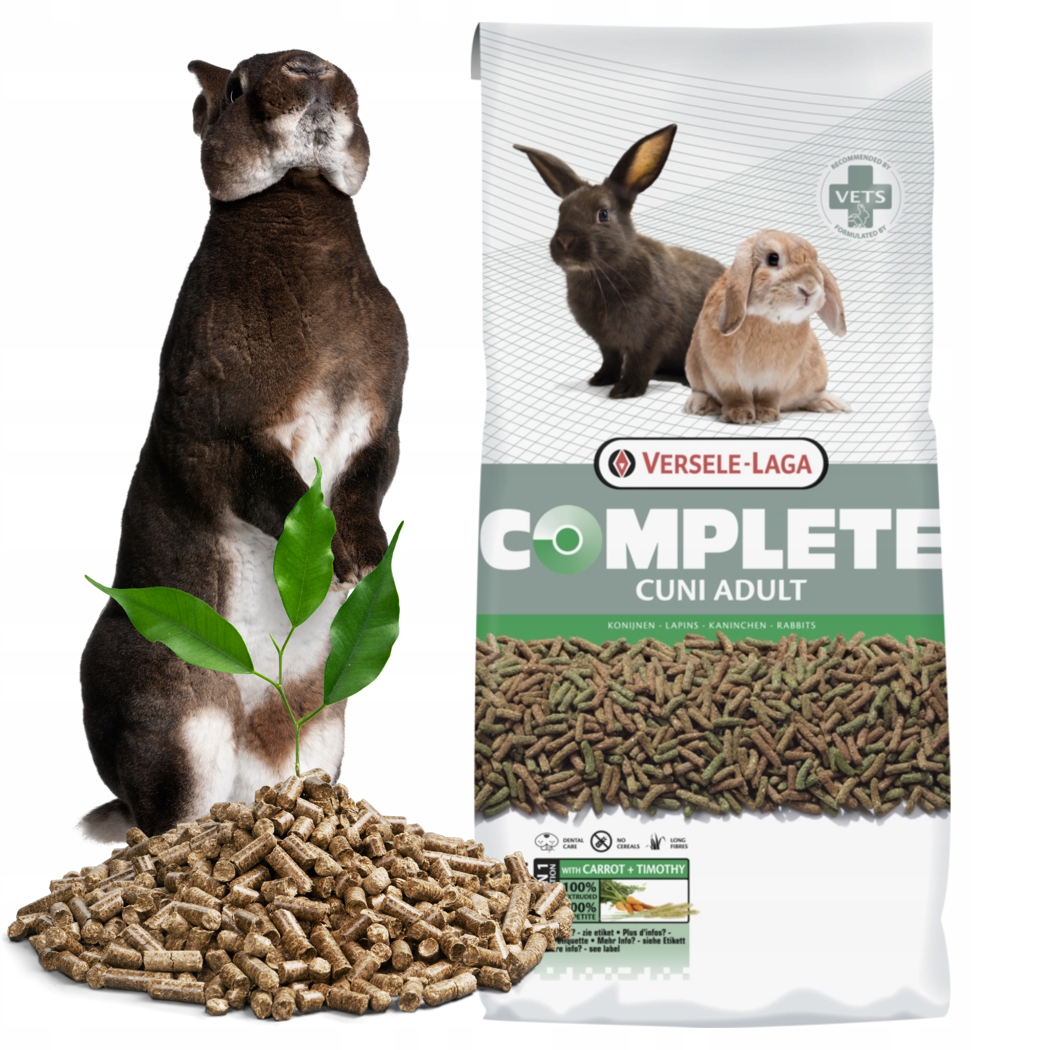 Levně Versele Laga Cuni Adult Complete krmivo pro králíky velký sáček 8 kg
