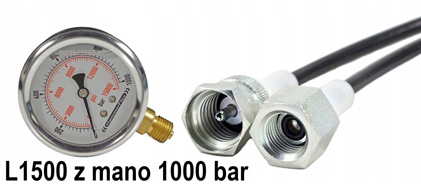Przewód pomiarowy M16x2/G1/4 L1500 z mano 1000 bar