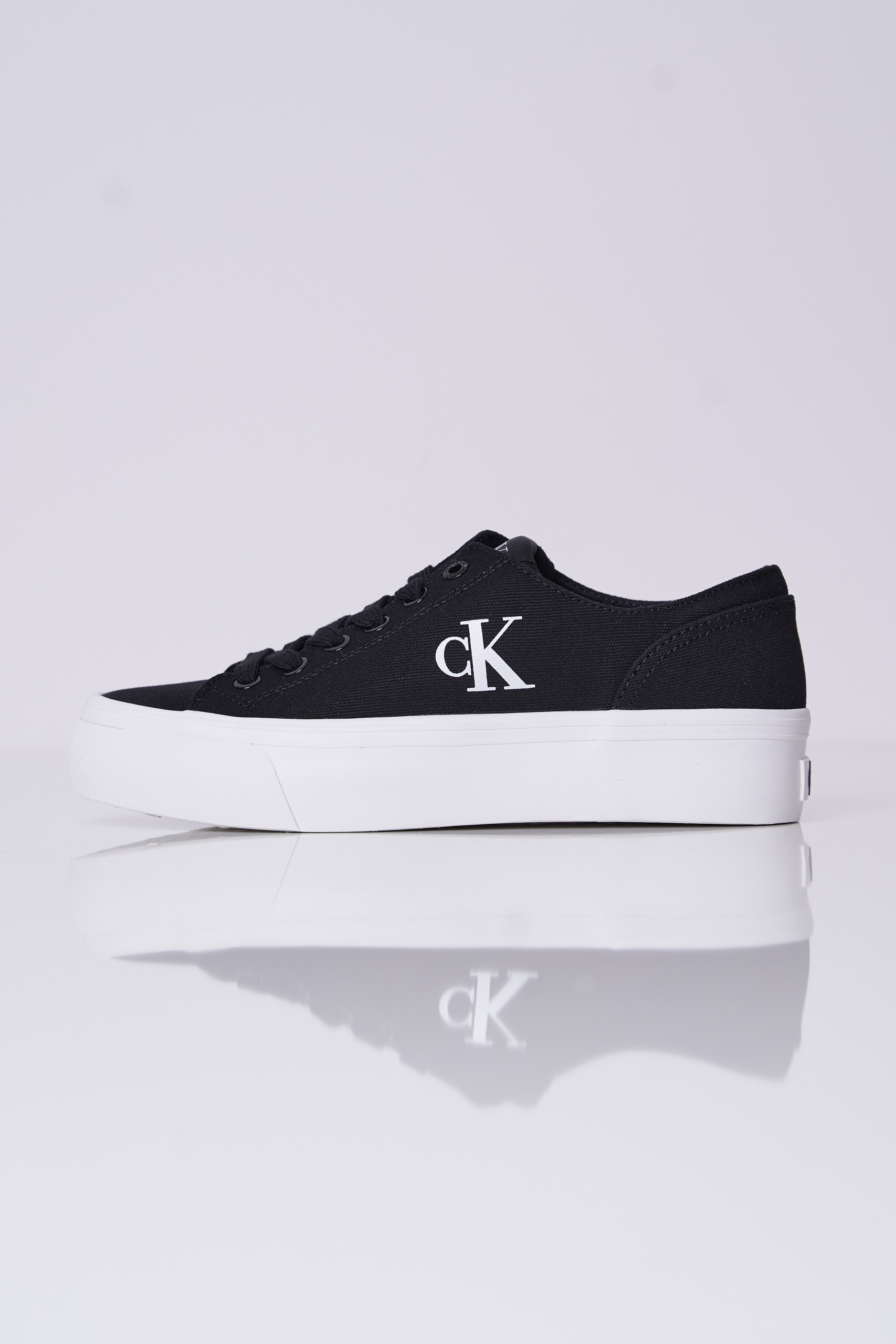 Ck Calvin Klein Originální Tenisky Tkanina Šněrovací Logo Nízké Černé 36