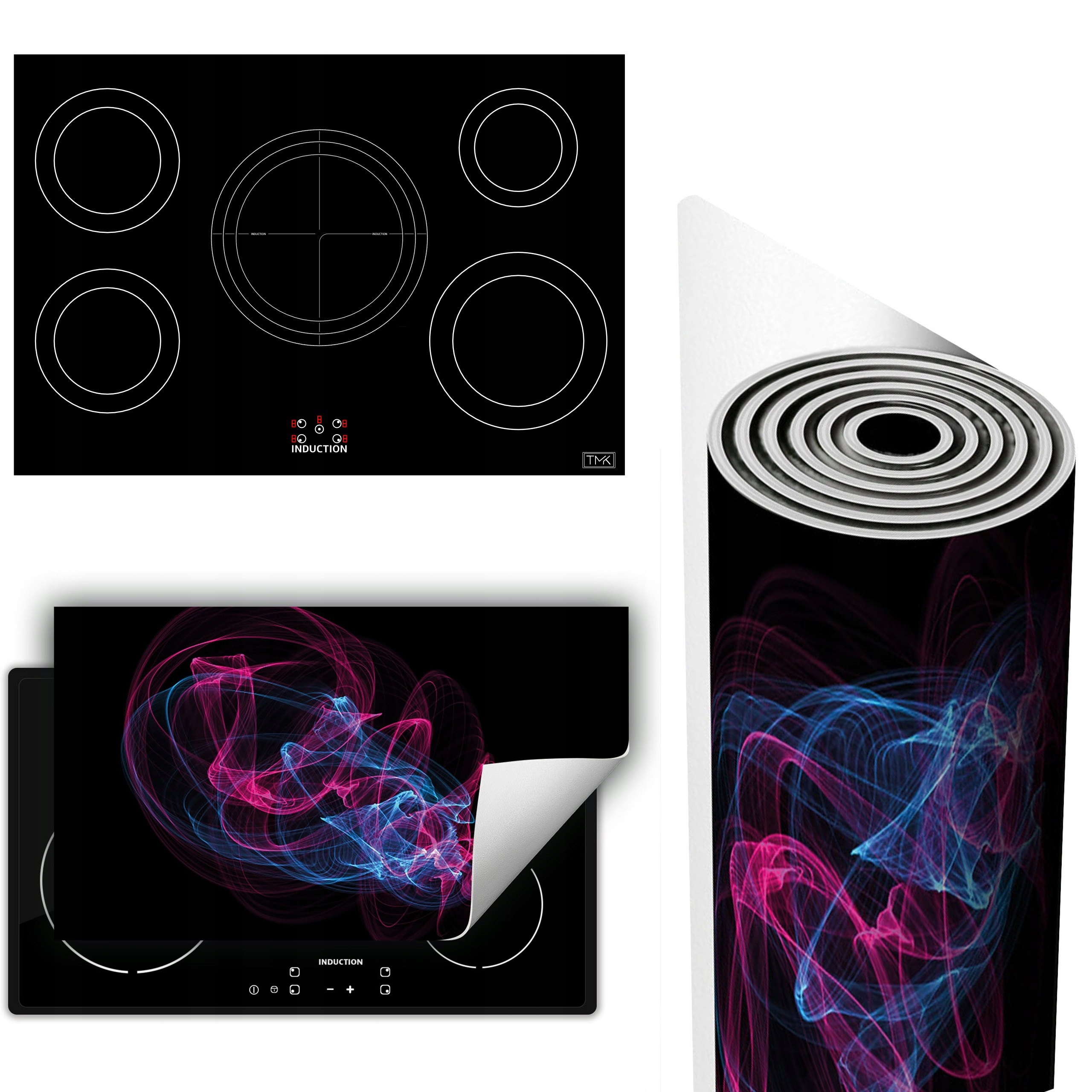Vinylová Podložka Ochrana Kuchyňské Desky 90x52 černá barvy