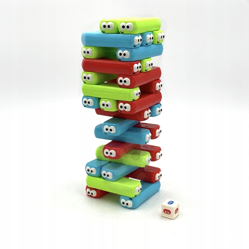 UKŁADANKA GRA ZRĘCZNOŚCIOWA WIEŻA ROBACZKÓW Wiek dziecka 2 lata +
