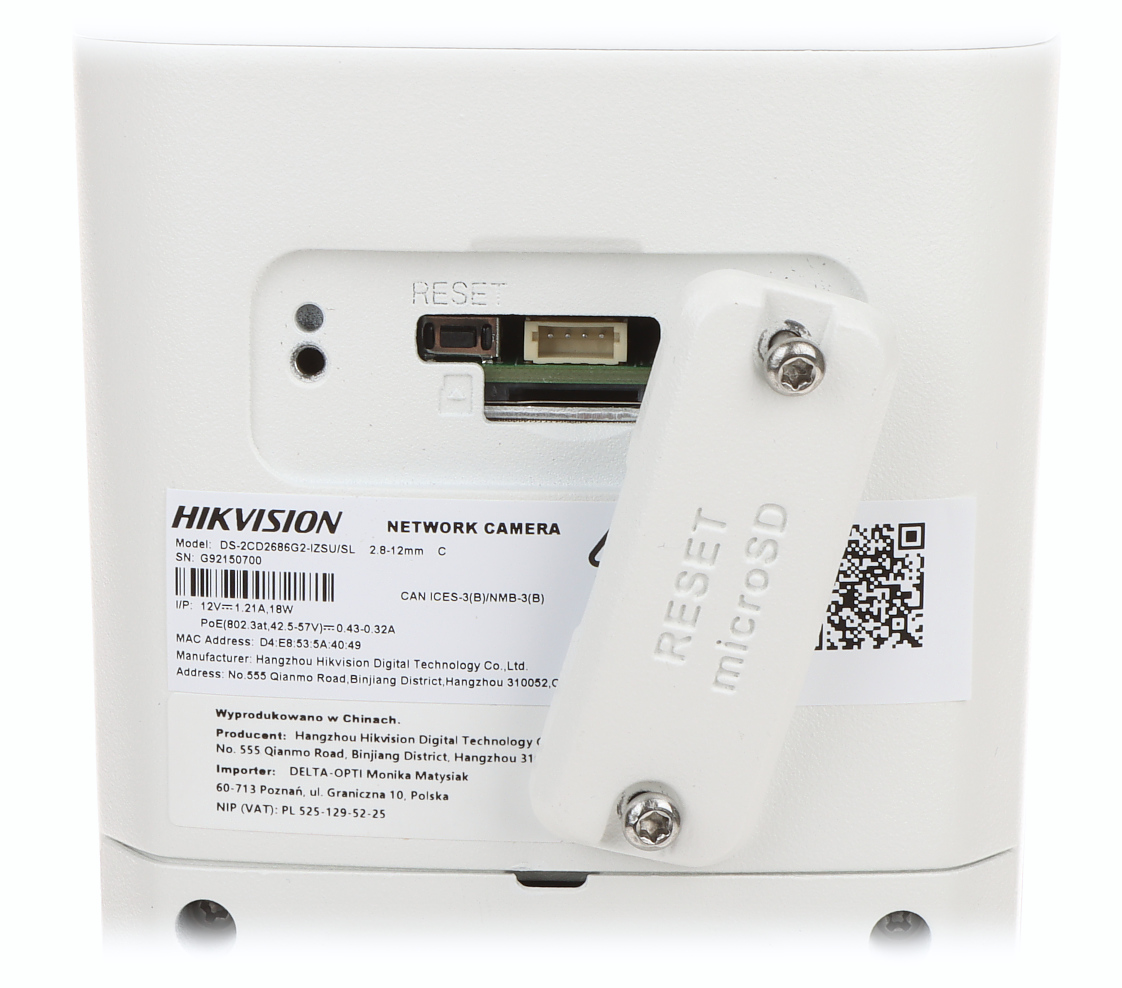 KAMERA IP 8.3Mpx MOTOZOOM WANDALOODPORNA HIKVISION Rozdzielczość 8 Mpx