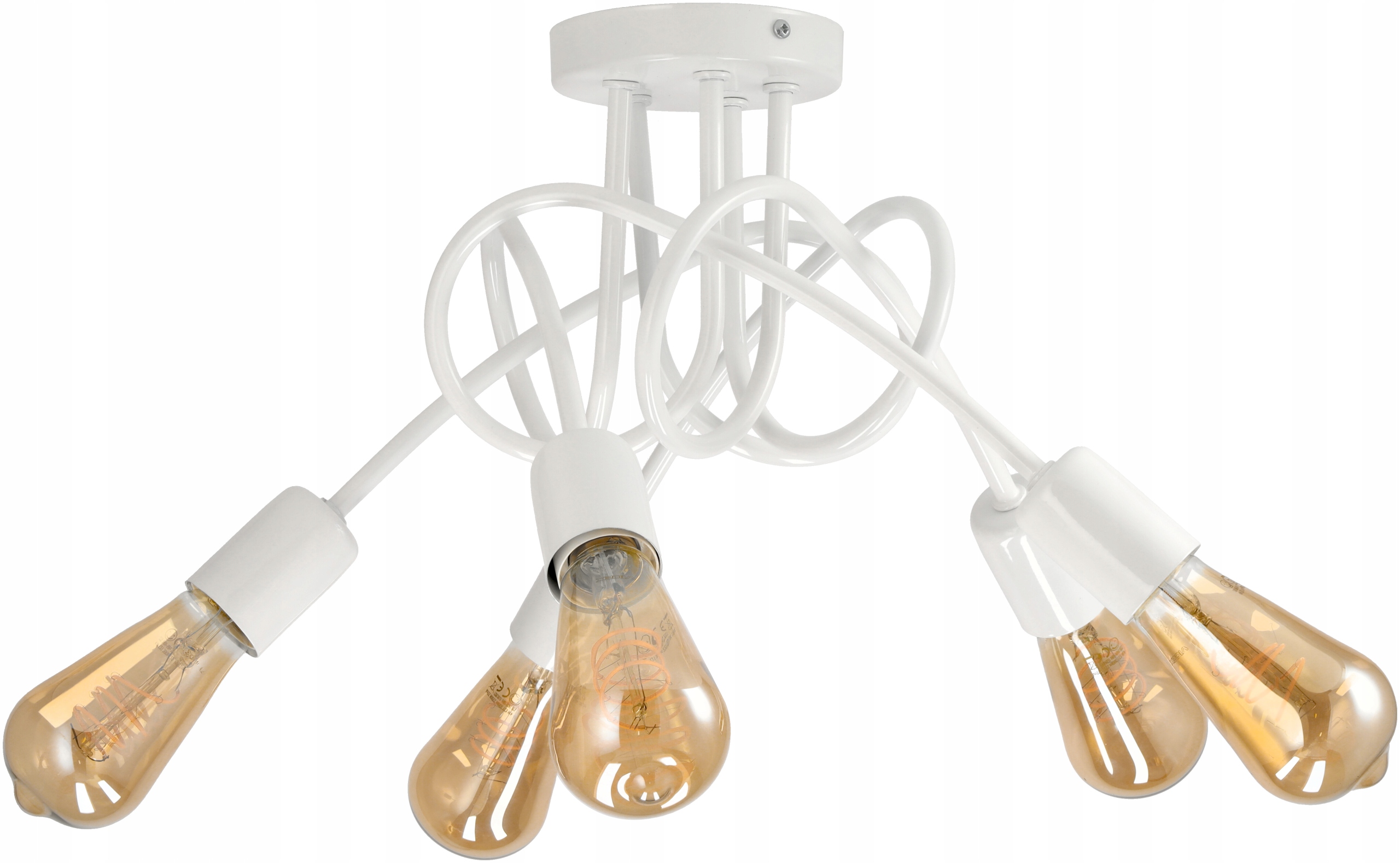 LAMPA WISZĄCA SUFITOWA ZAWIJANA LOFT 5xE27 BIAŁA Rodzaj gwintu E27