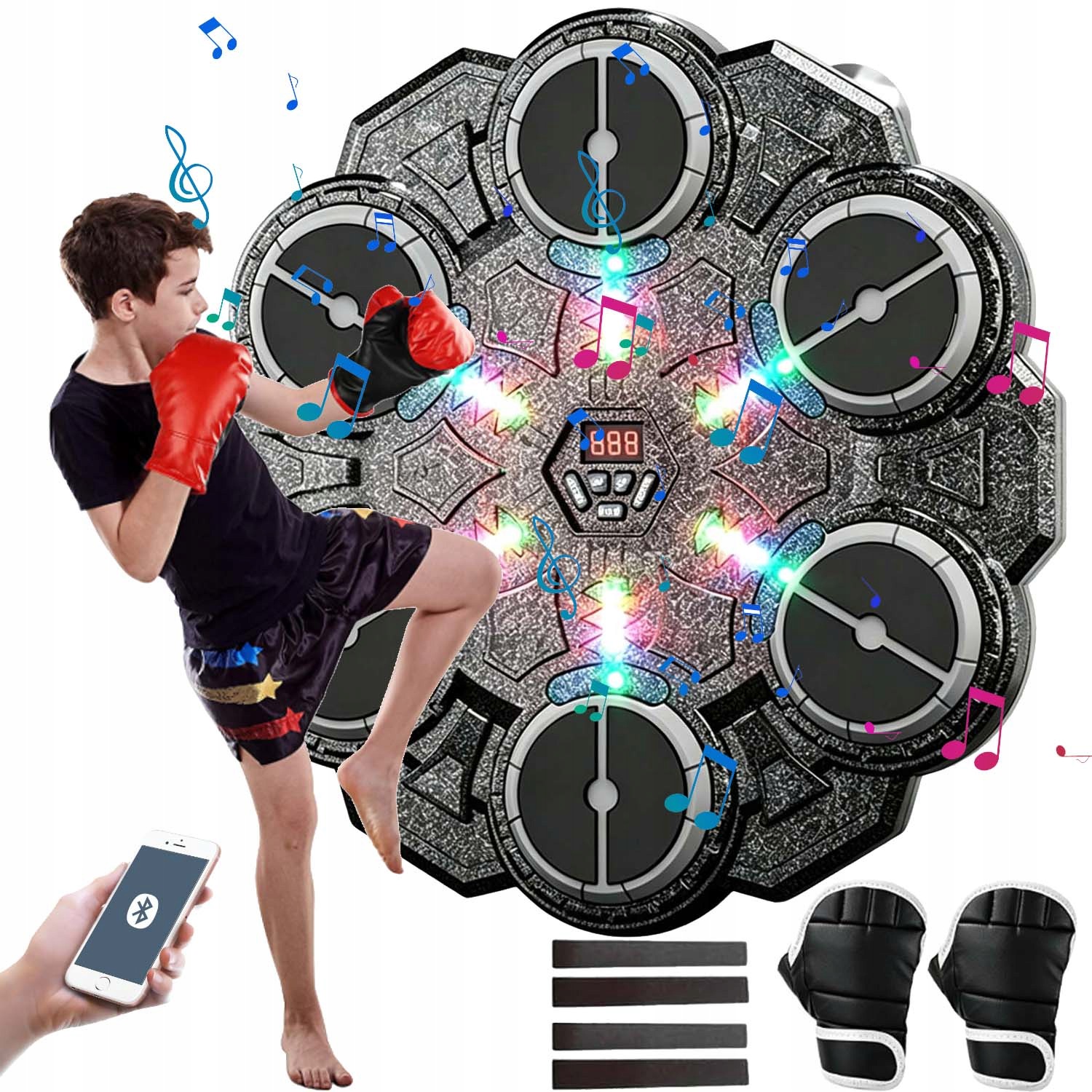 Bluetooth Hudební Boxovací Deska Pro Divočáky Pro Trénink Boxu Rukavice
