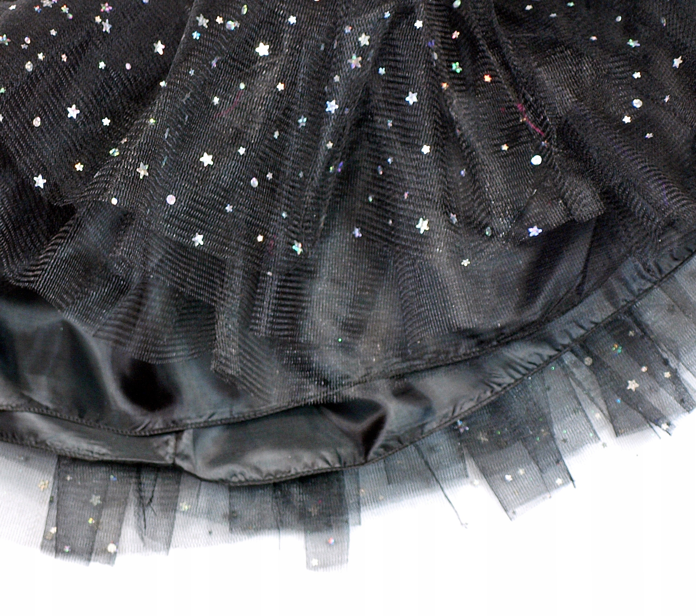 SPÓDNICZKA TIULOWA SPÓDNICA w GWIAZDKI z podszewką 30 cm Wzór dominujący bez wzoru