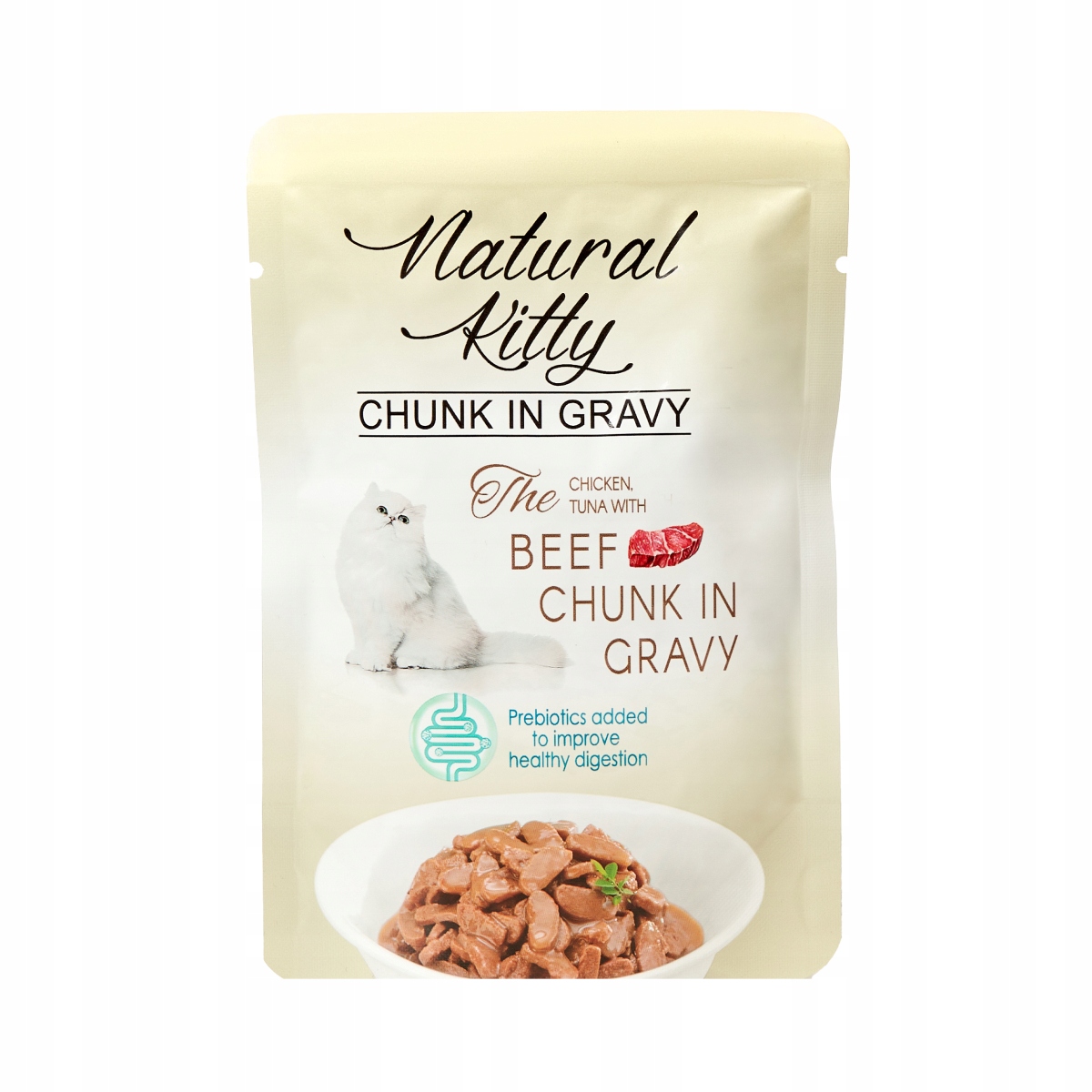 Natural Kitty Premium mokré krmivo pro kočky kuřecí tuňák hovězí 24x85 g