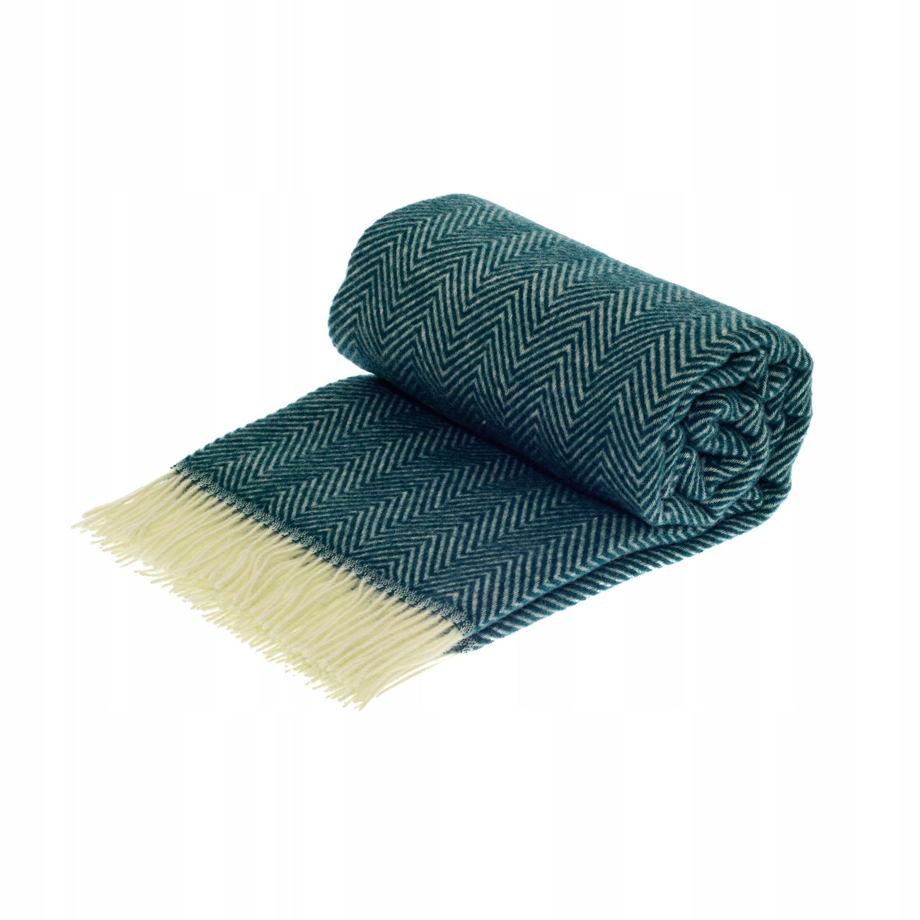 

Koc Pled Wełniany Zielony Zygzak 140X200 cm