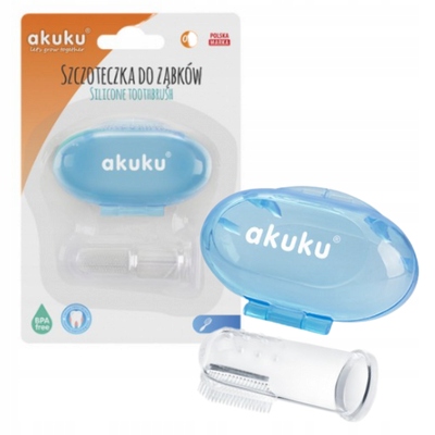 Silikonowa Szczoteczka do Zębów na Palec, Akuku