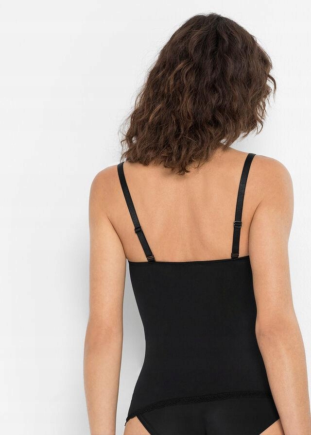 Gorset Modelujący z Wiązaniem, Elegancki, Rozmiar 42, Czerń i Czerwień