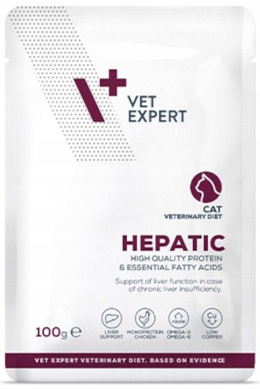 Levně Mokré krmivo pro kočky VetExpert Veterinary Diet Hepatic cat 100g