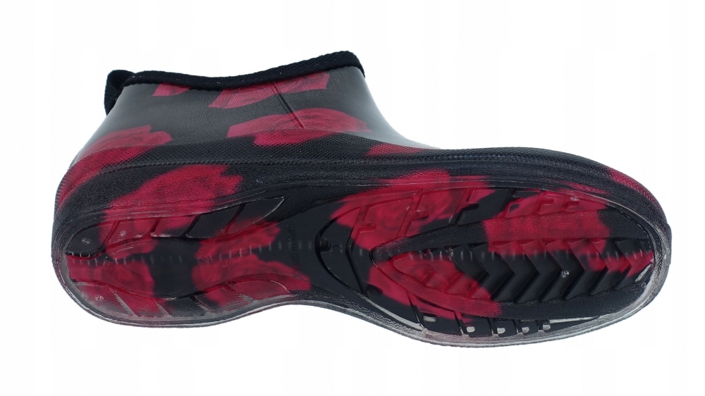 KALOSZE DAMSKIE KWIATY GUMOWCE KRÓTKIE NISKIE RÓŻA Oryginalne opakowanie producenta folia