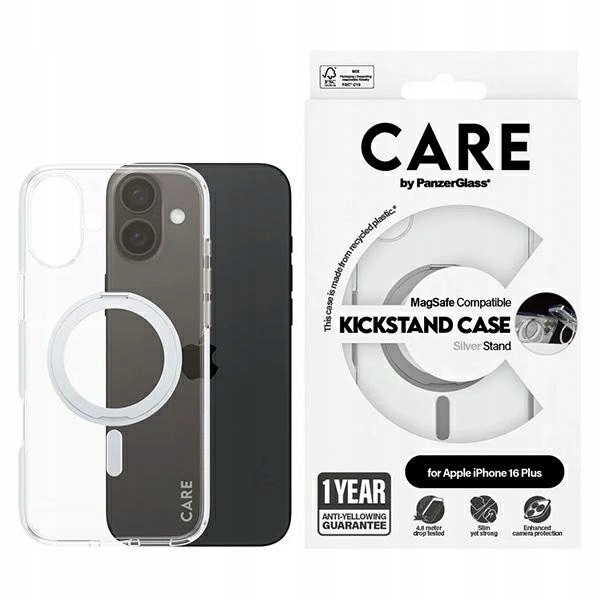 Puzdro Care by PanzerGlass Feature Kickstand Case MagSafe pre iPhone 16 Plus