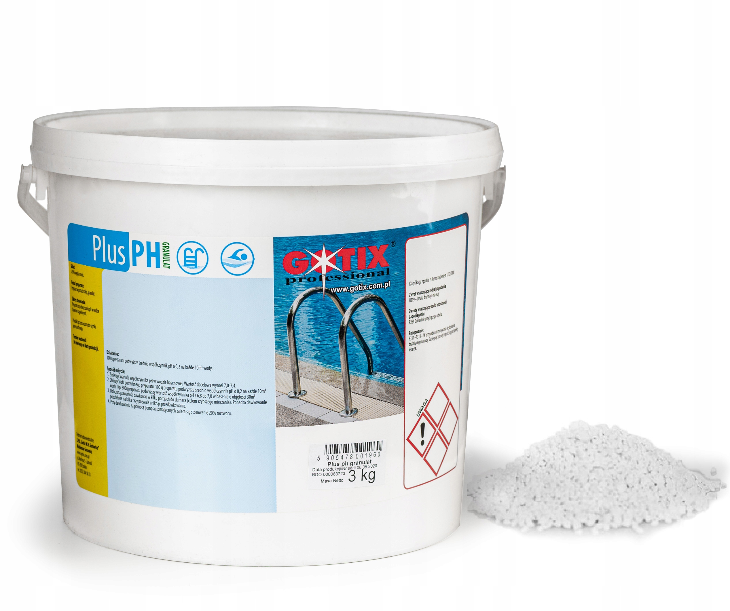 

Ph Plus pH+ Chemia Basenowa Basenu Basen Gotix 3kg