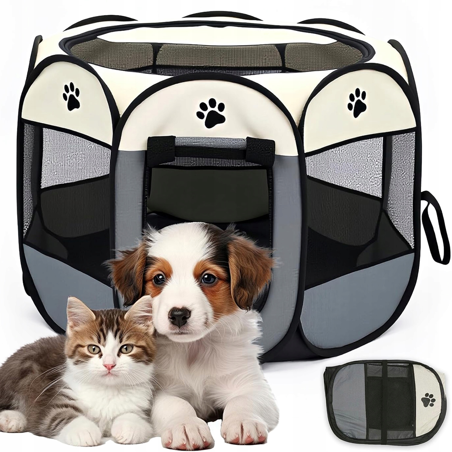 Levně Kotec Pro Zvířata Psa Kočku Králíka Do Domácnosti, Skládací, Voděodolná Ventilace