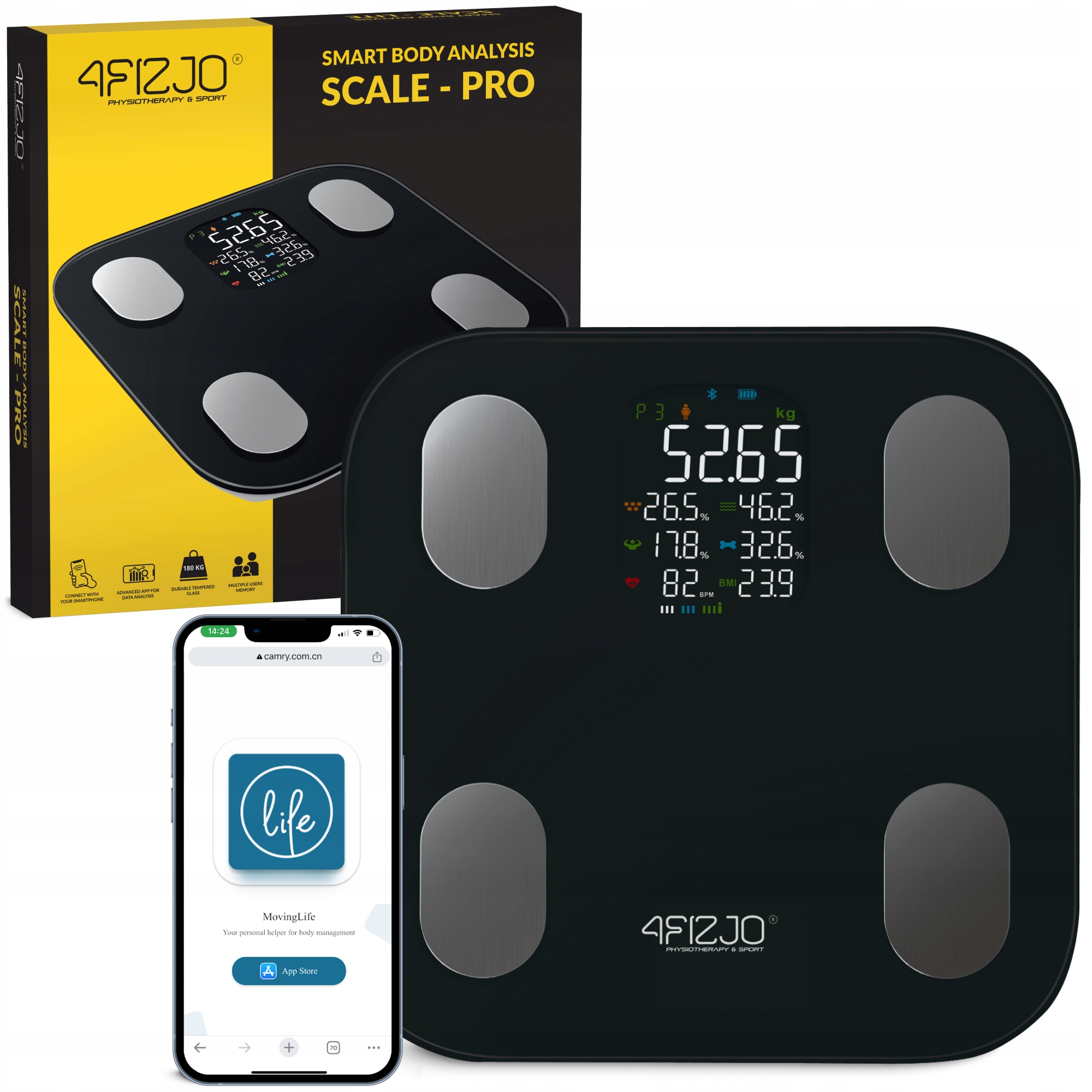 Elektroniczna Waga Analityczna łazienkowa precyzyjna waga Pro 4FIZJO