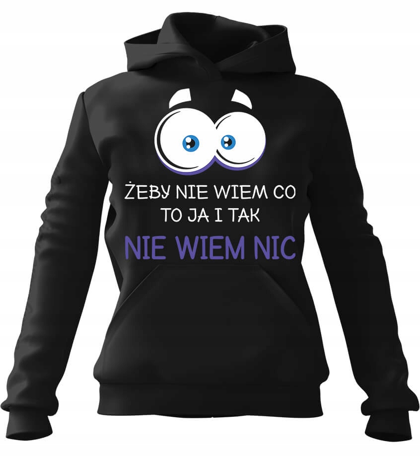 s kapucí mikina s Mikina Nevím, co to je, a nevím nic, černá, XL