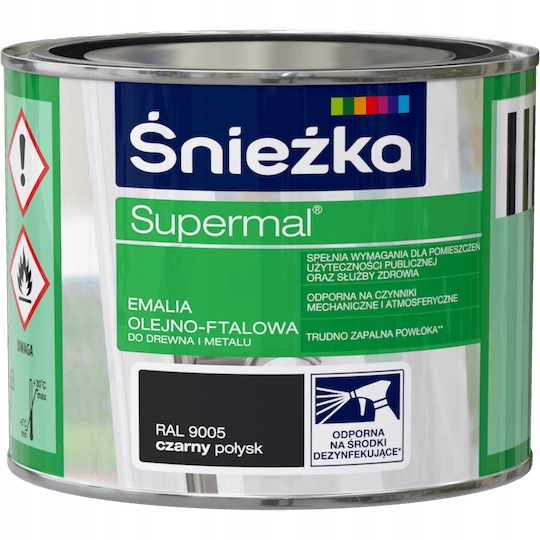 

Śnieżka Supermal Farba Olejno-ftalowa Czarny 0,2L