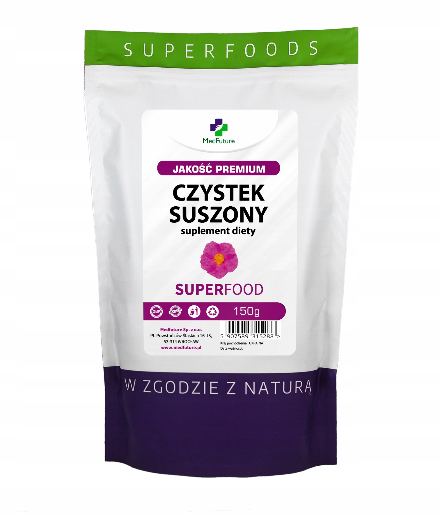 

Czystek Suszony 100% naturalny cięty 150 g