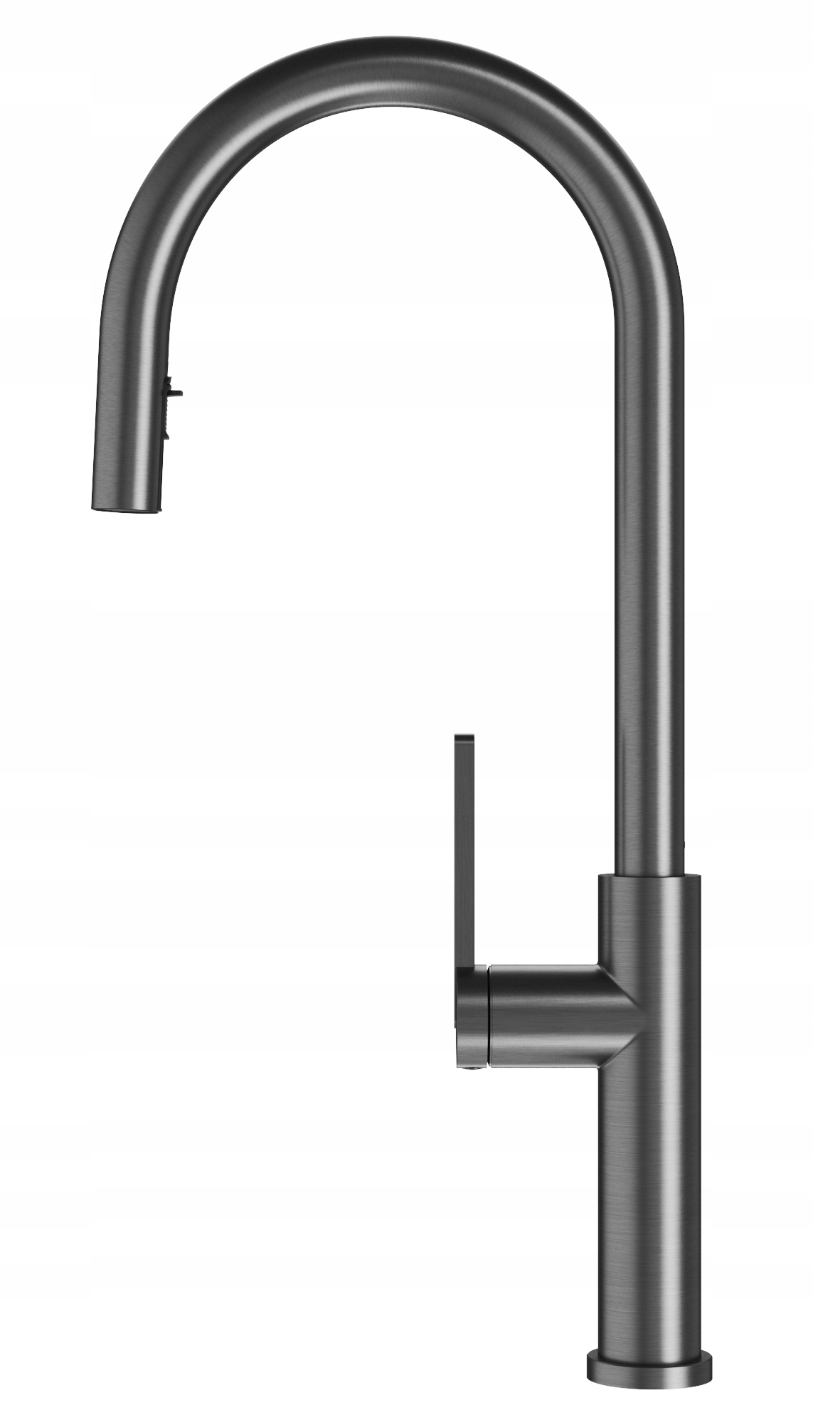 Gun Grey Kuchynská Batéria S Výsuvným Výtokom, Dvojfunkčný Kohútik, Prati