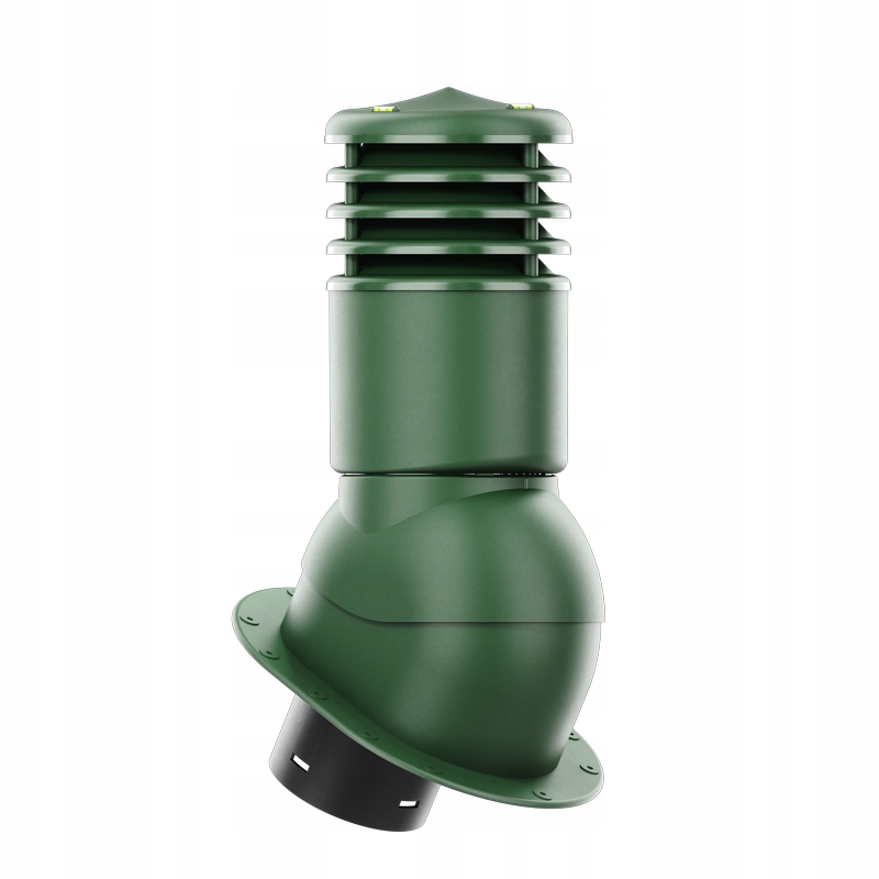 Ventilačný krb s podstavcom a tesnením Pi fi 150 mm, zateplený, zelený