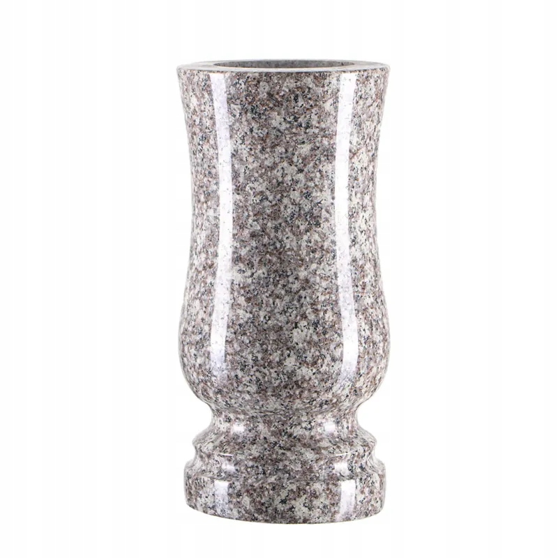 Granitová náhrobní váza na hřbitov Tulipán Královský bronz 28 cm