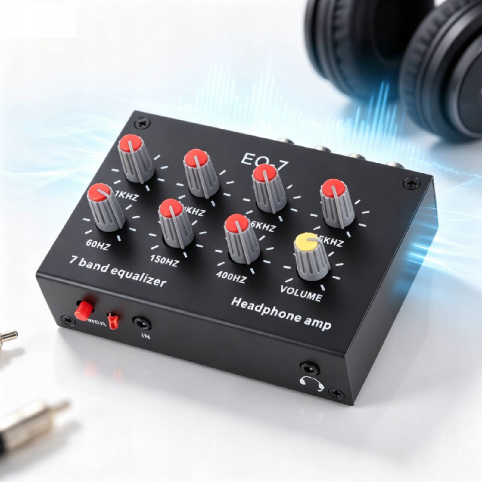 7PÁSMOVÝ Ekvalizér Zvuku S Výstupem/vstupem Rca, Zesilovač Audio Signálu