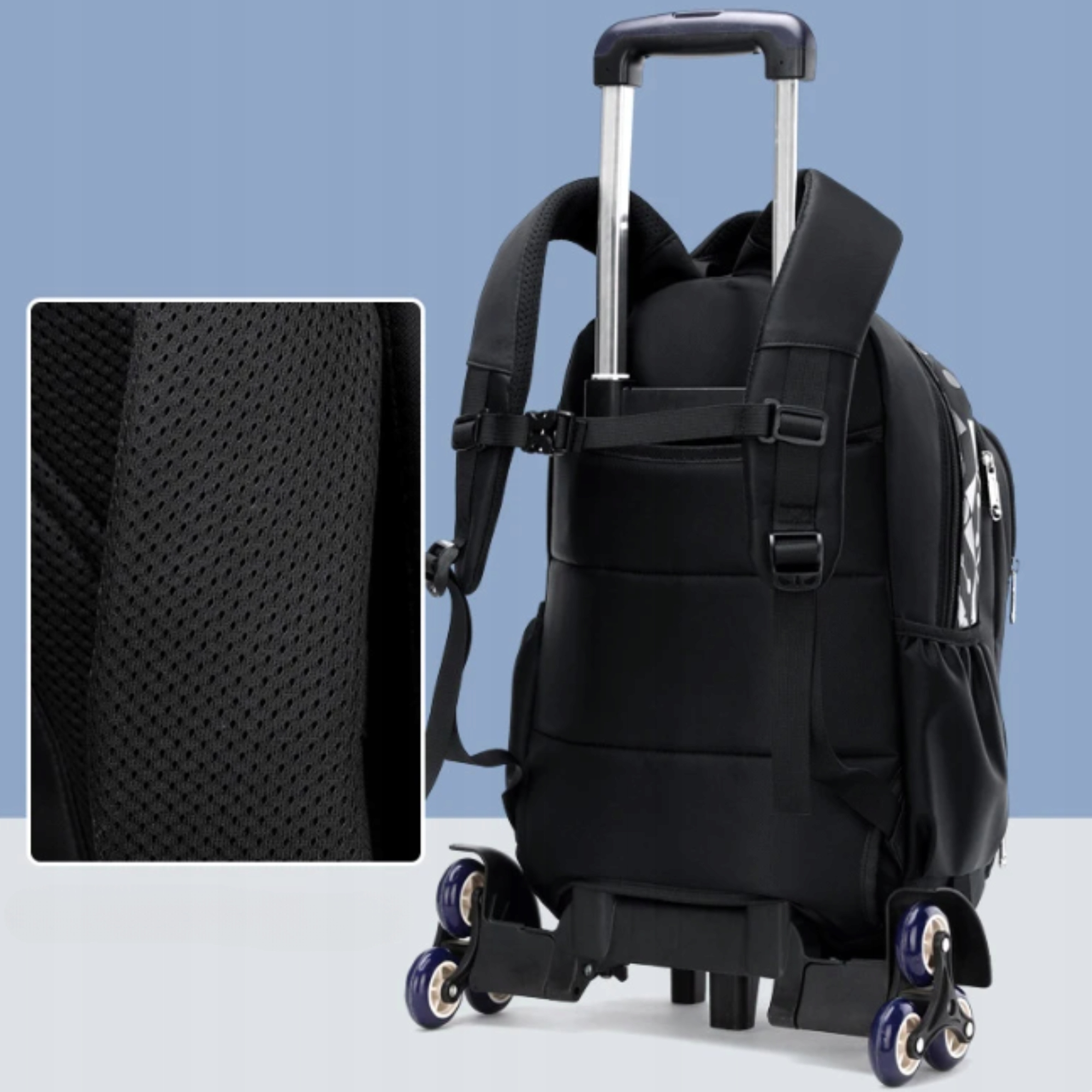 PLECAK SZKOLNY TORNISTER MŁODZIEŻOWY NA KÓŁKACH DLA CHŁOPCA POJEMNY Typ wielokomorowy