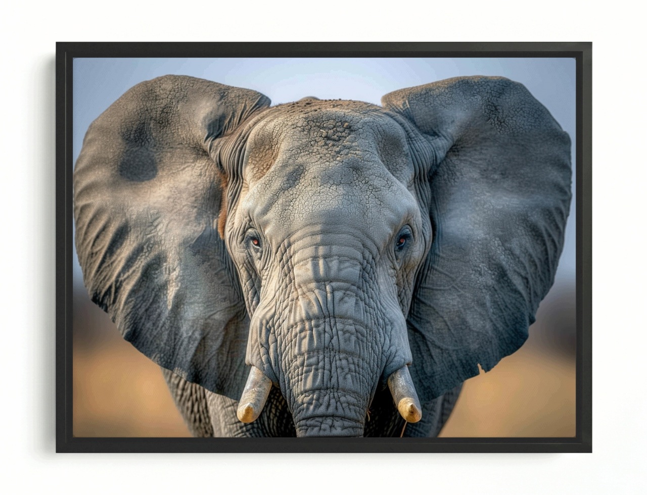Obraz Rám Americký Box Příroda Zvíře Fauna Portrét Slon 100x75